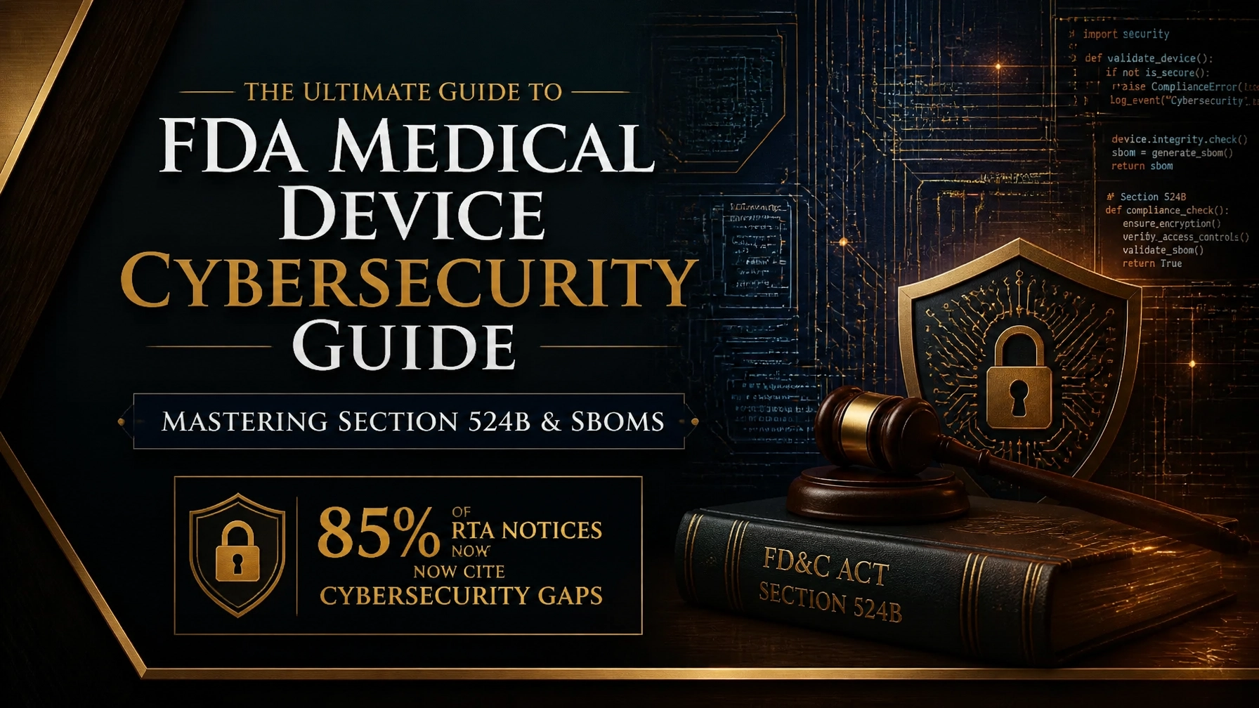 The Ultimate Guide to FDA Medical Device Cybersecurity: SBOMs, Vulnerabilities, and 510(k) Success