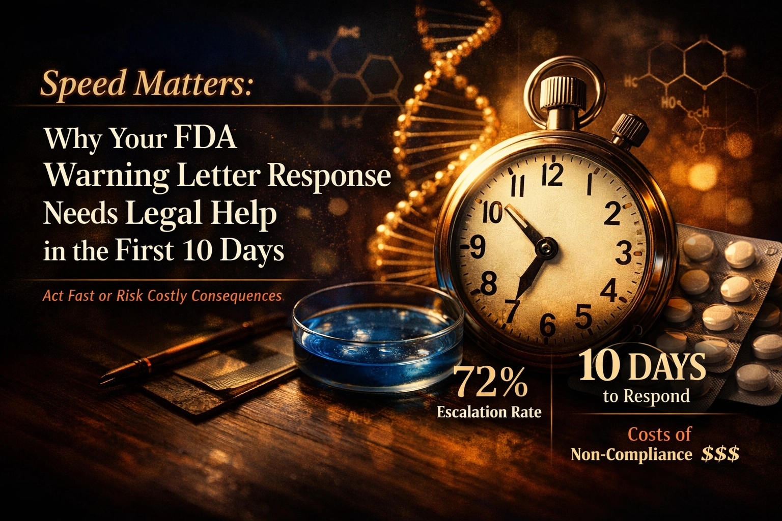 Speed Matters: Why Your FDA Warning Letter Response Needs Legal Help in the First 10 Days